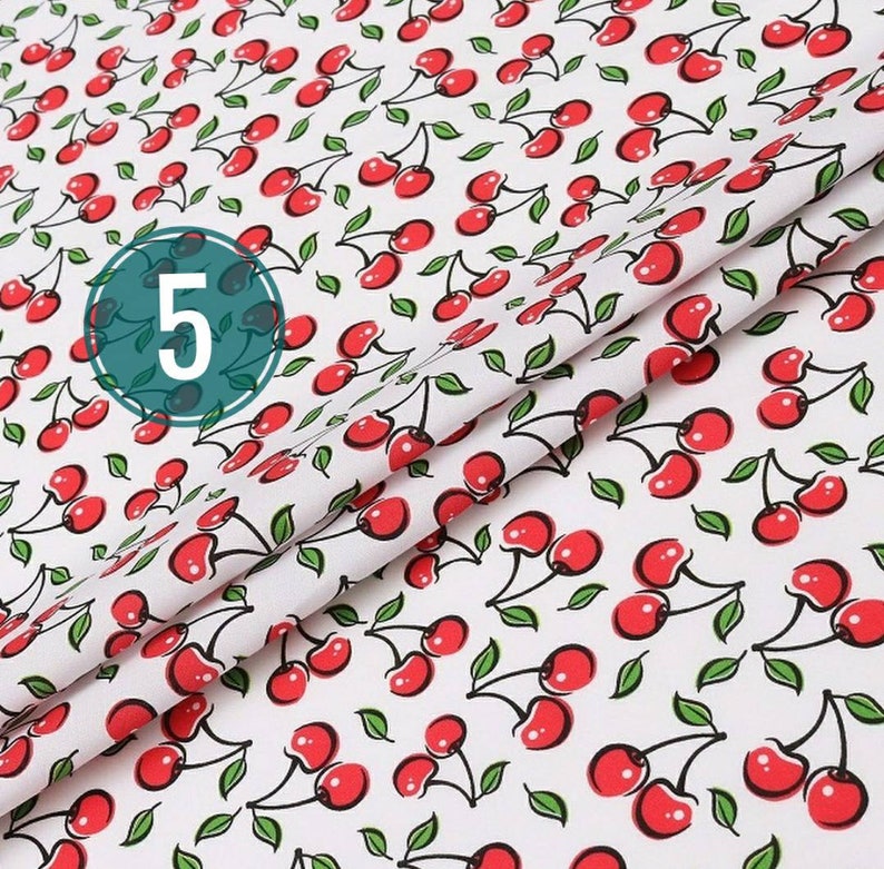 COTTON FABRIC by the yard Percale Food fabric print by the Etsy