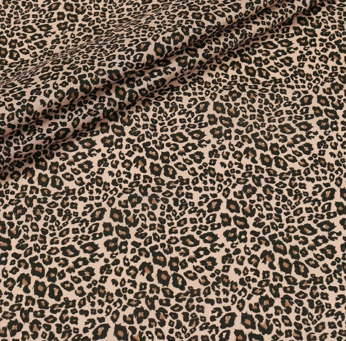 COTTON FABRIC by the yard Leopard fabric Cheetah print by the Etsy
