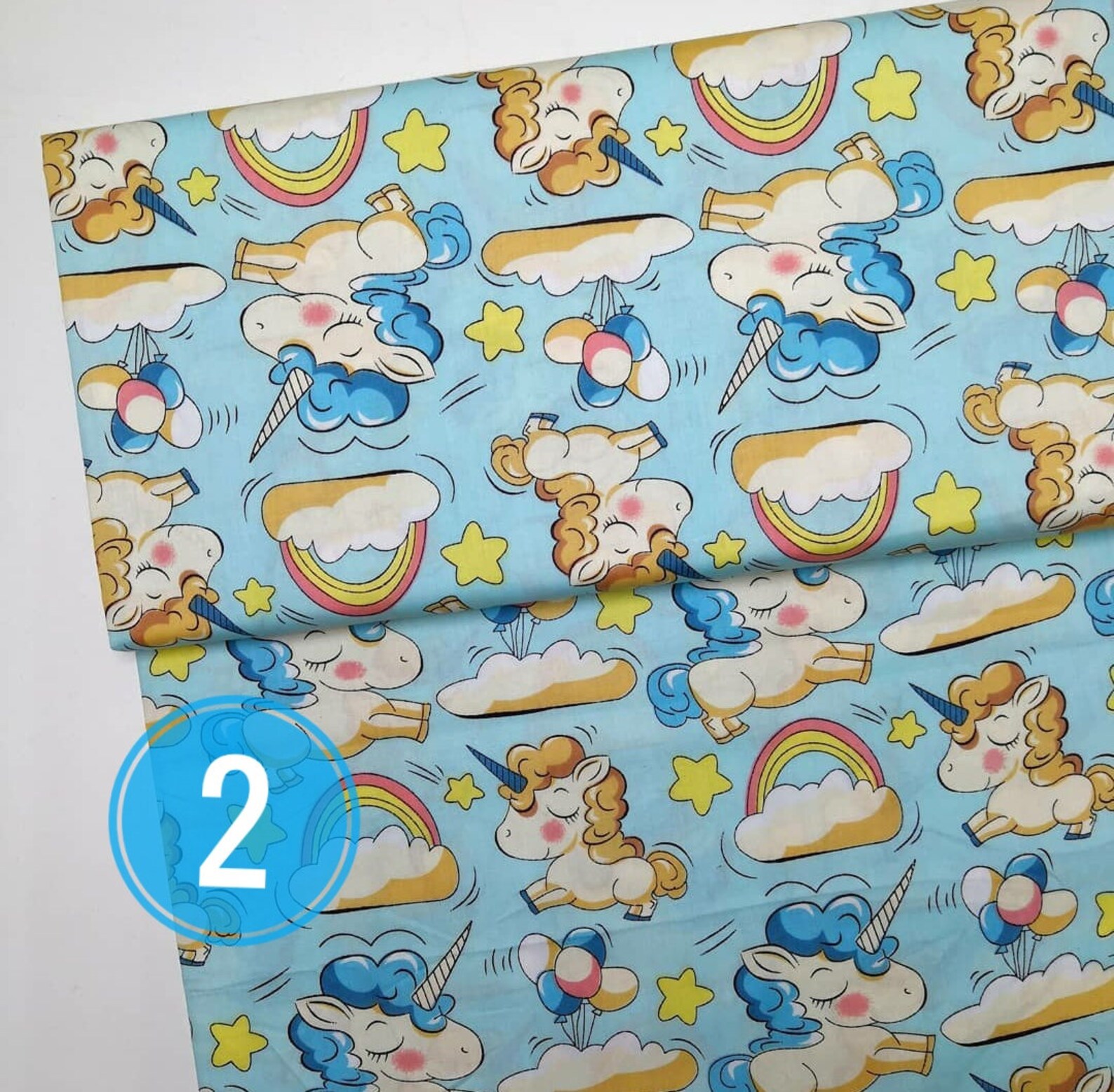 UNICORN FABRIC Unicorn Print 100 Cotton Fabric by the Yard Etsy