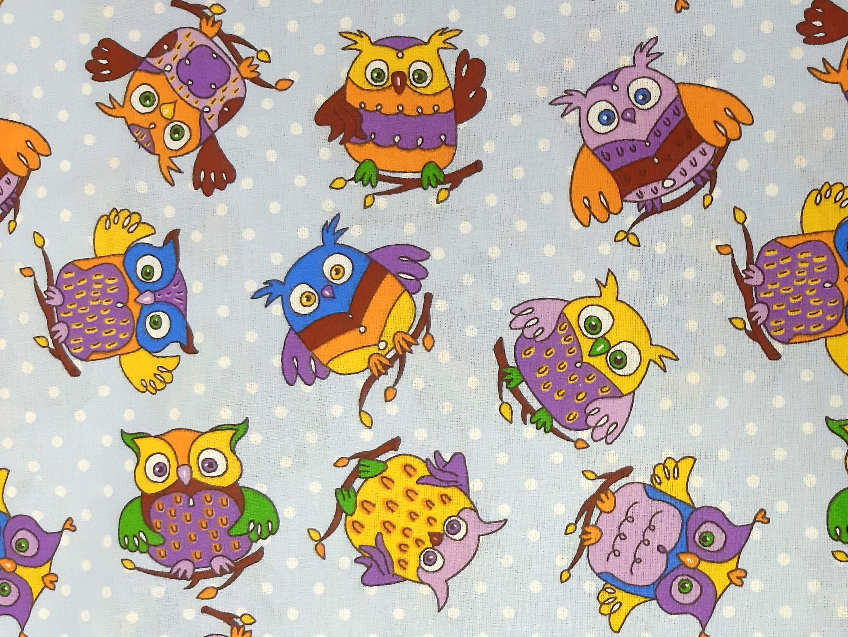 OWL FABRIC by the yard 100 cotton fabric Baby Quilt fabric by Etsy