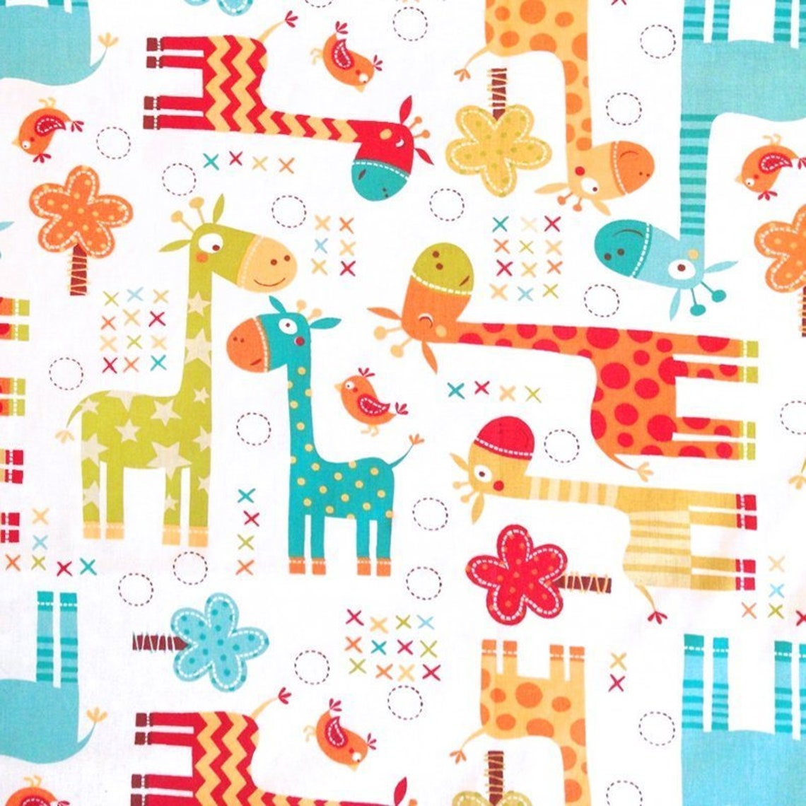 Giraffe fabric 100 Cotton fabric by the yard Quilt fabric Etsy