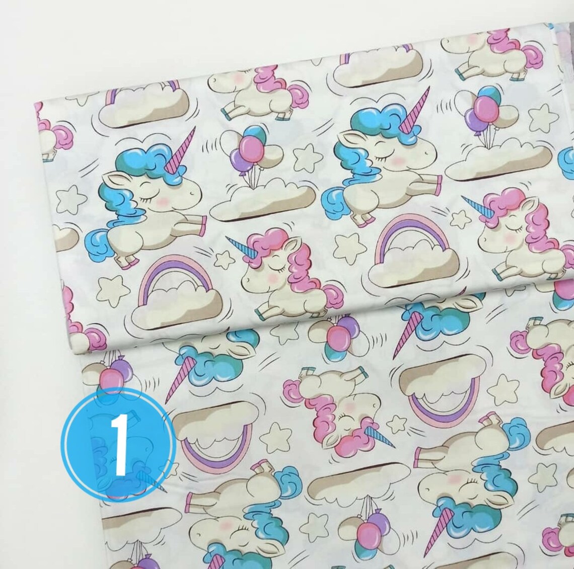 UNICORN FABRIC Unicorn print 100 Cotton fabric by the yard Etsy