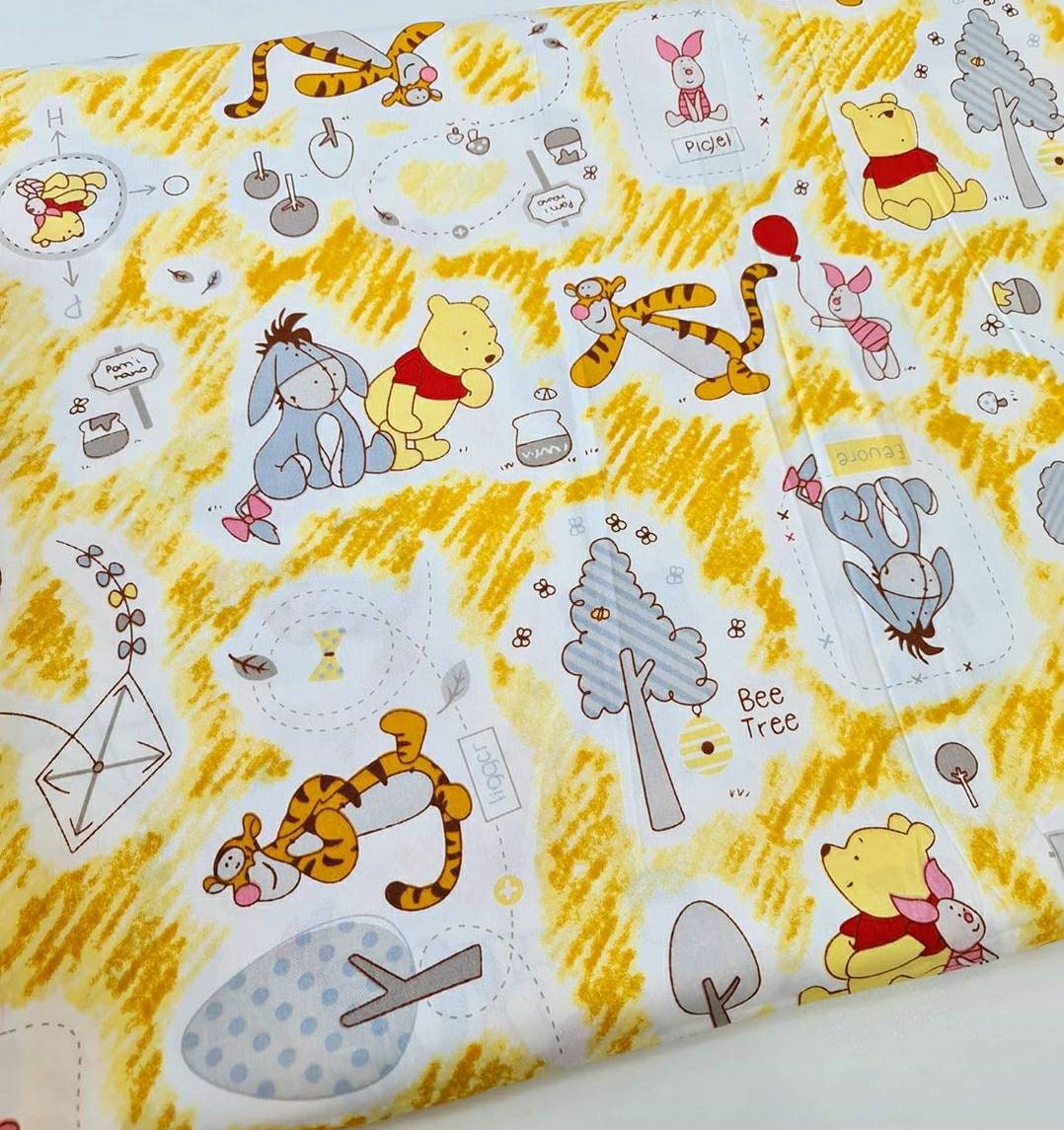 COTTON FABRIC by the yard kids print fabric by the yard BEAR Etsy
