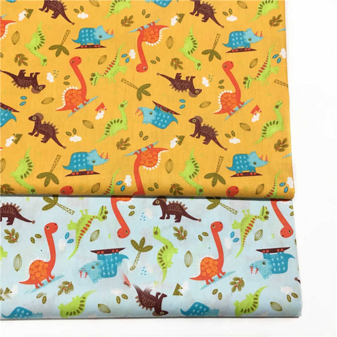 COTTON FABRIC by the yard Dinosaur fabric by the yard Dinosaur Etsy