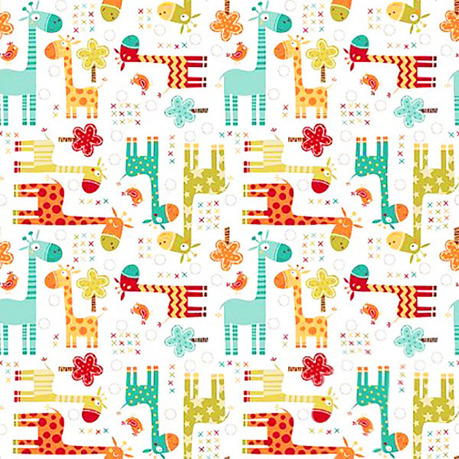 Giraffe fabric 100% Cotton fabric by the yard Quilt fabric | Etsy