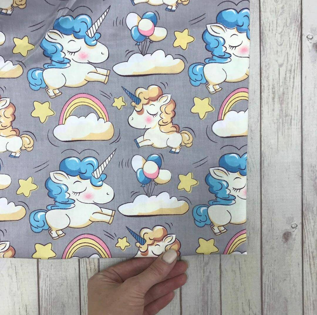 UNICORN FABRIC Unicorn print 100 Cotton fabric by the yard Etsy