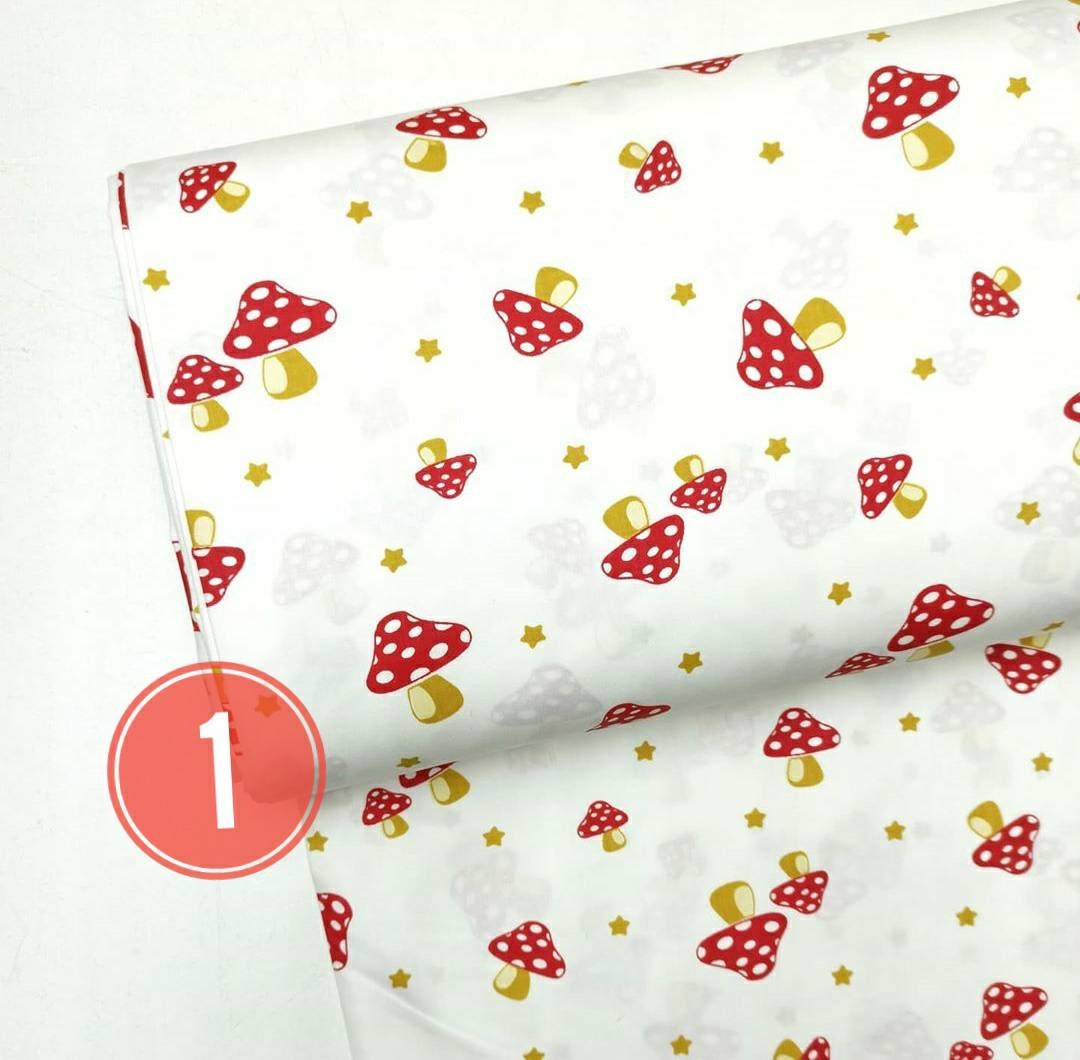 MUSHROOM FABRIC mushroom print 100 Cotton fabric by the yard Etsy