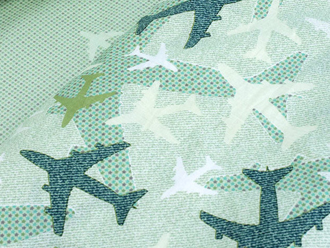 Airplane FABRIC cotton fabric by the yard Baby boy quilt Baby Etsy