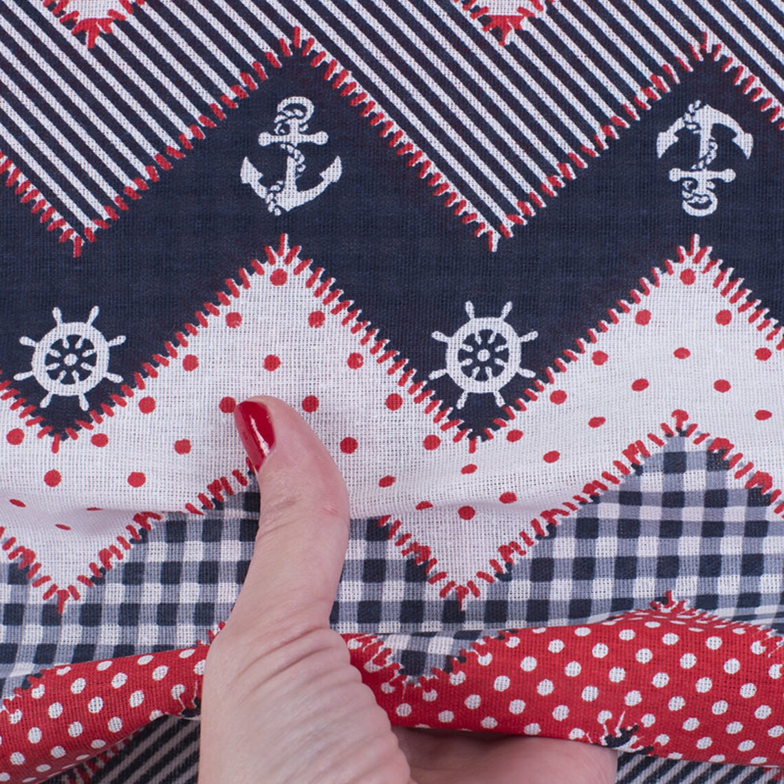 NAUTICAL FABRIC 100 Cotton fabric by the yard Nautical decor Etsy