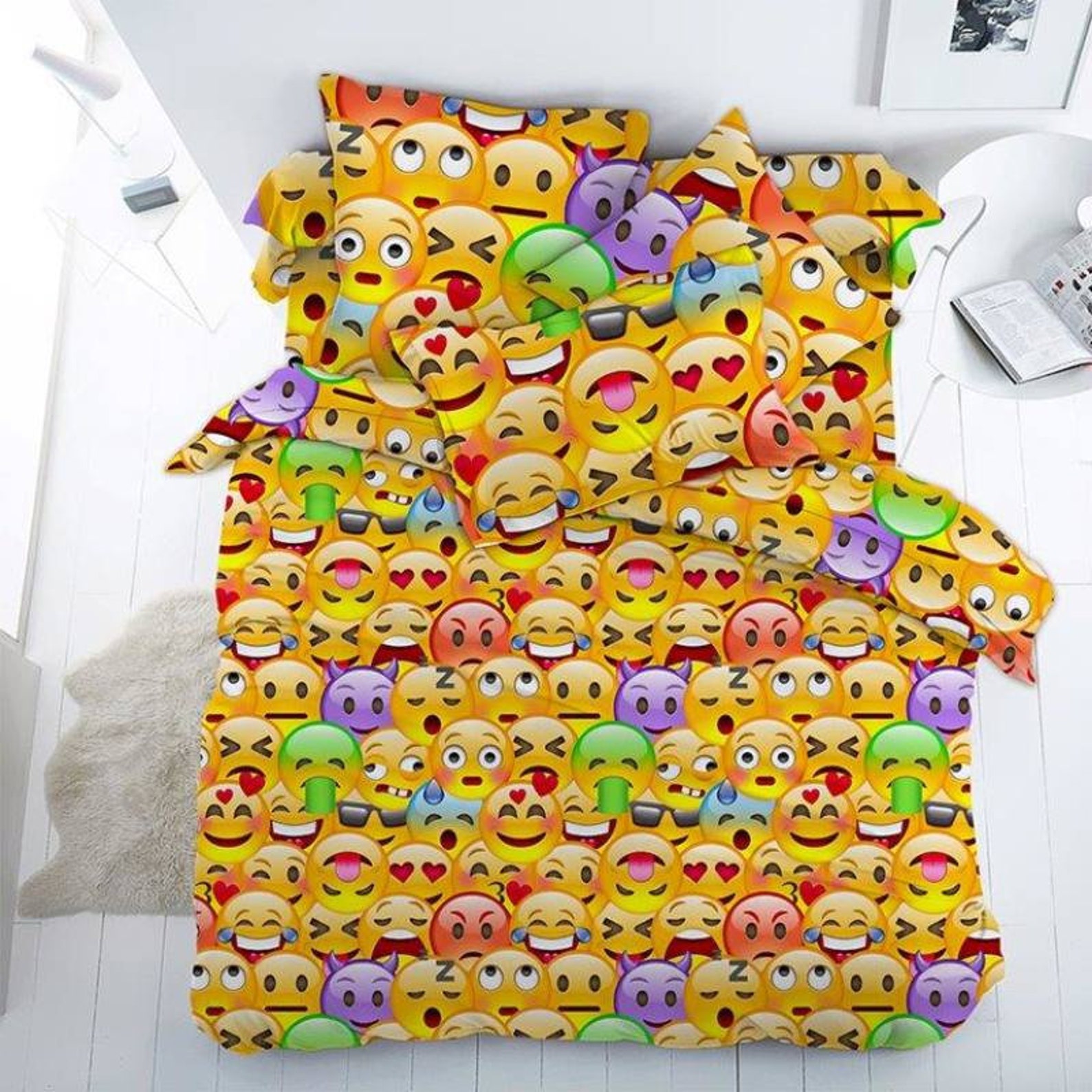 EMOJI FABRIC 100 cotton fabric by the yard Baby boy quilt Etsy