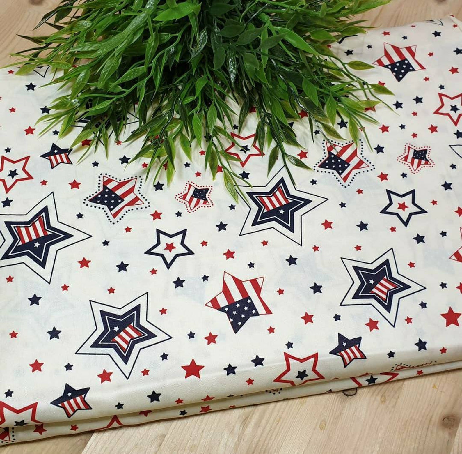 PATRIOTIC FABRIC 100 Cotton fabric by the yard American flag Etsy