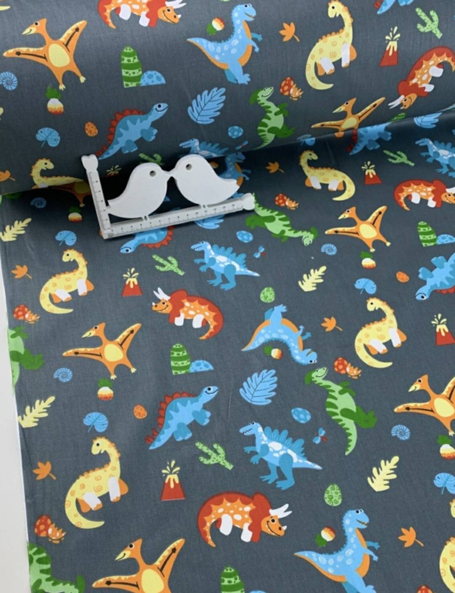 COTTON FABRIC by the yard Dinosaur fabric Dinosaur print Etsy