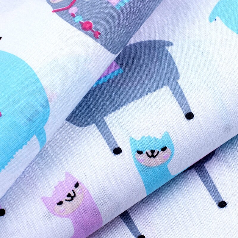 LLAMA FABRIC by the yard Baby Quilt fabric bundle Cactus Etsy