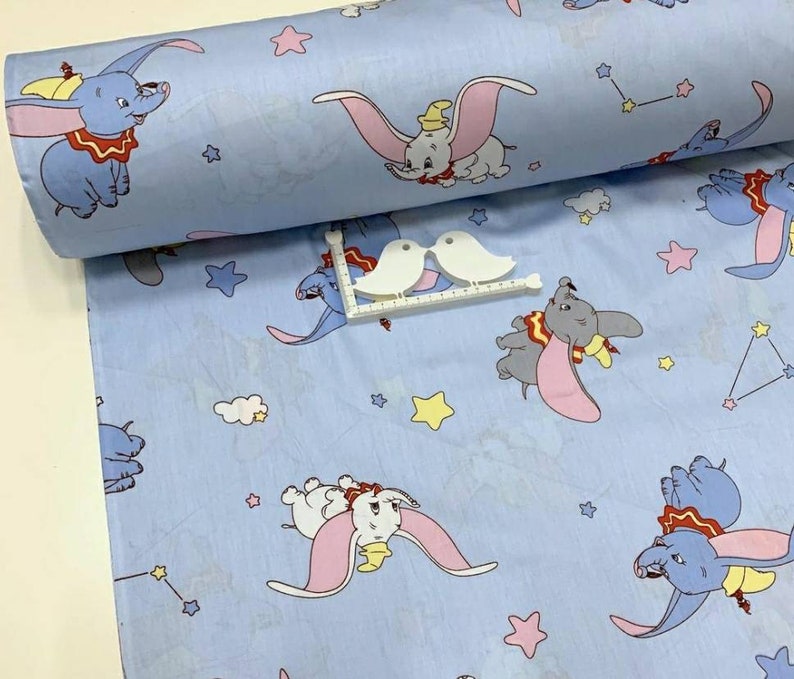 BABY FABRIC Elephant fabric 100 Cotton fabric by the yard Etsy