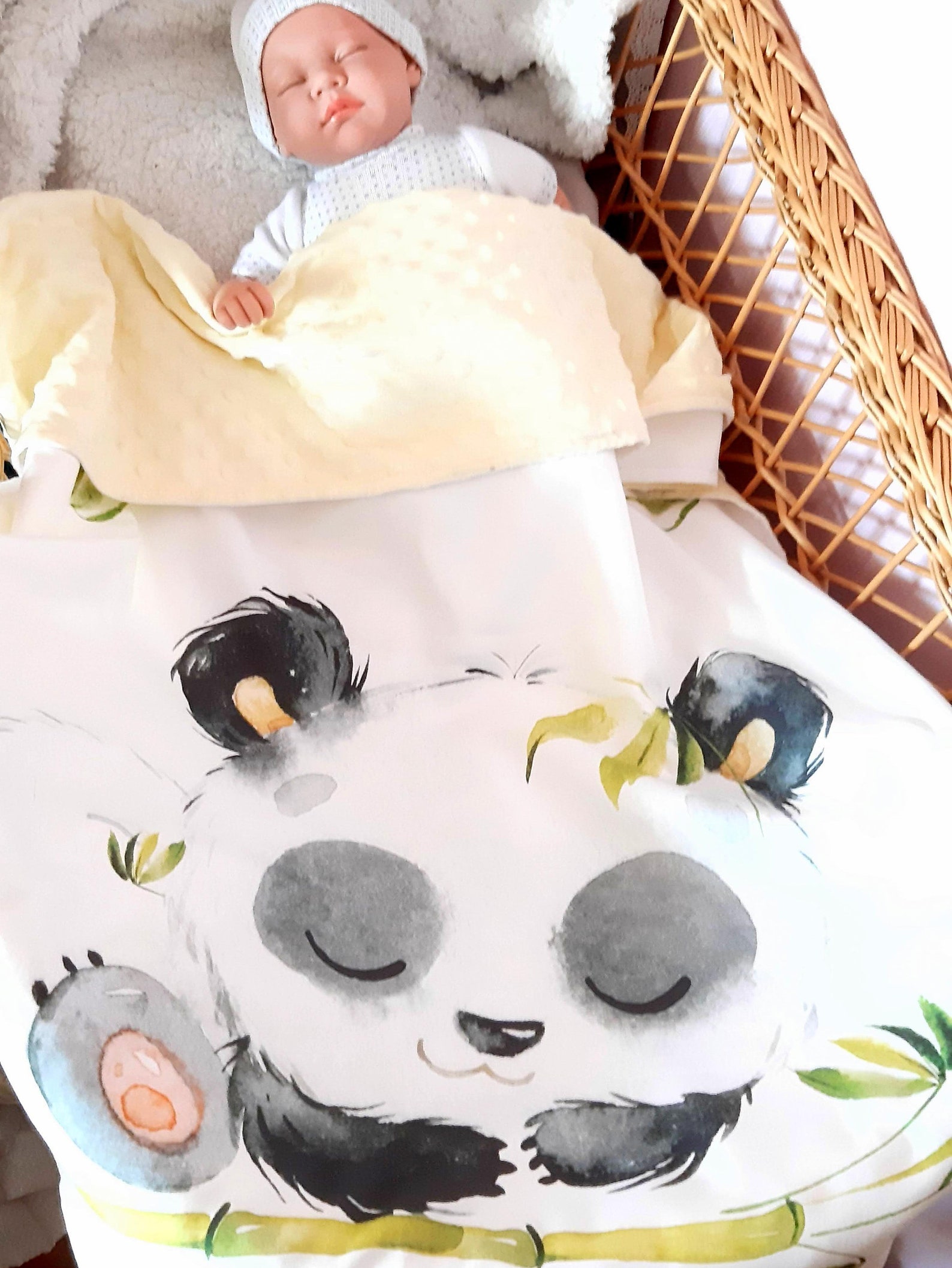 Minky baby blanket 29''39'' PANDA Blanket Etsy