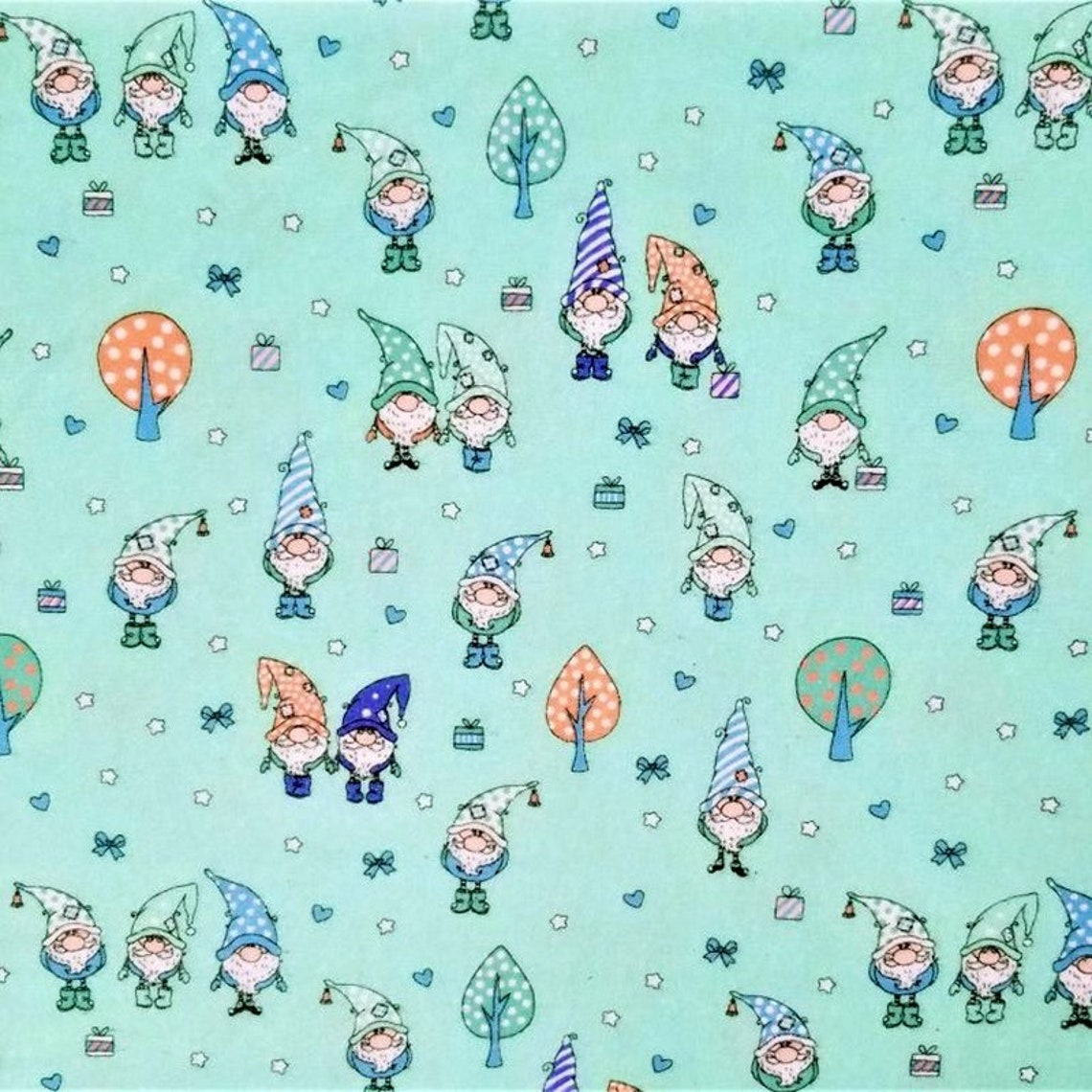 FLANNEL FABRIC 100 cotton by the yard Gnome fabric Baby Quilt Etsy