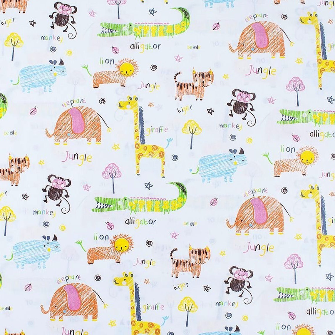 Giraffe fabric 100 Cotton fabric by the yard Quilt fabric Etsy