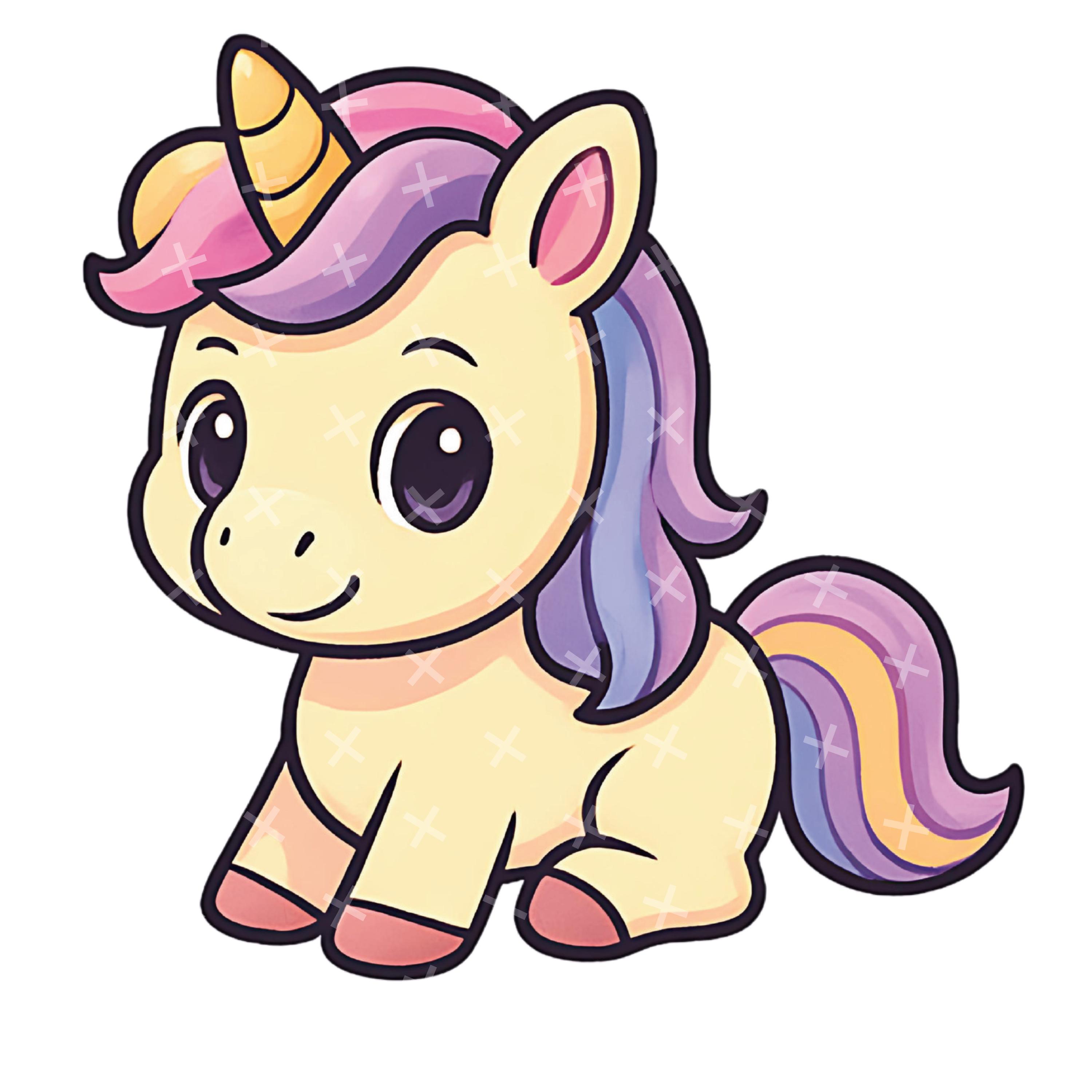 Kawaii Unicorn Clipart PNG & JPG Bundle - Etsy