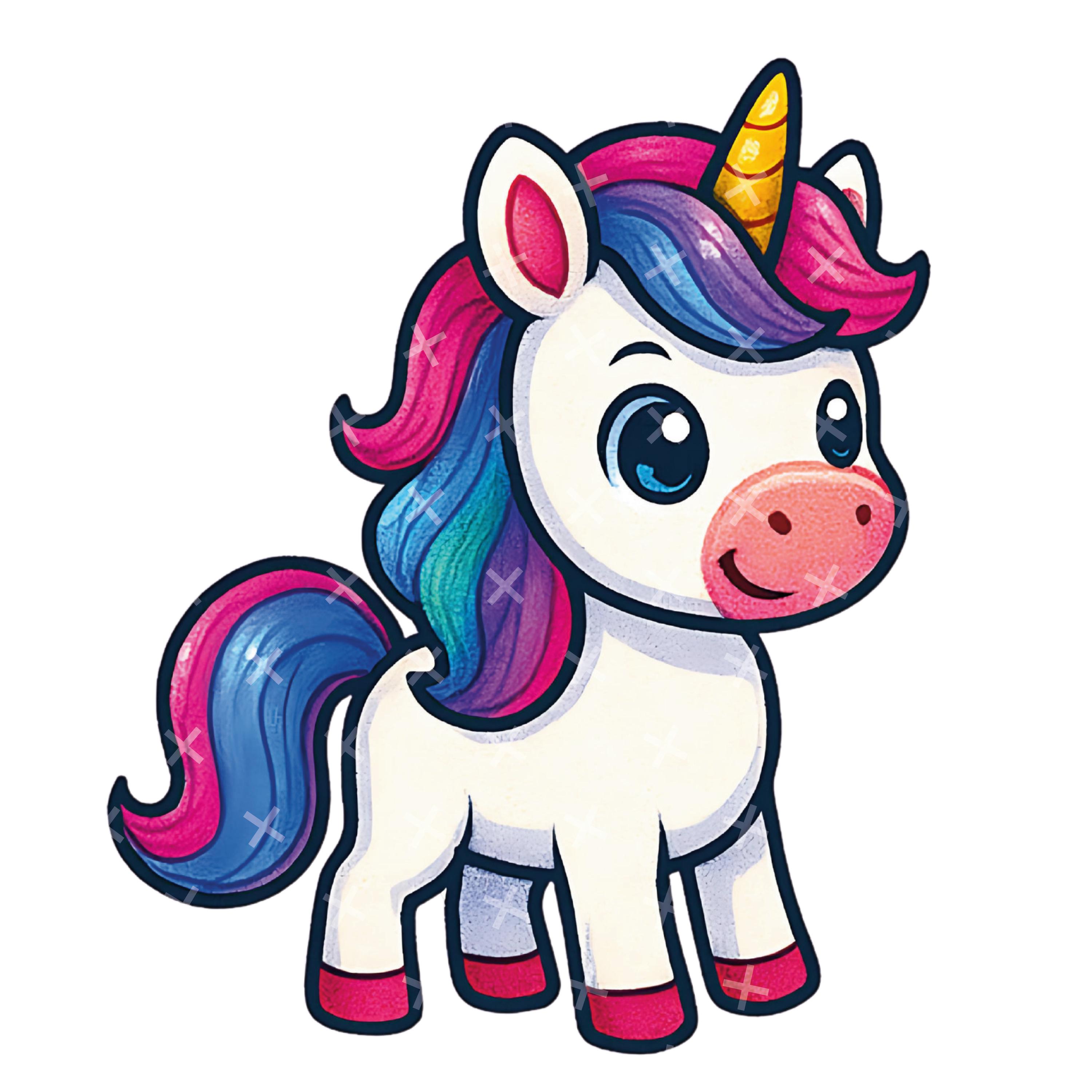 Kawaii Unicorn Clipart PNG & JPG Bundle - Etsy
