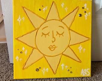 Sun Mixed Media Painting