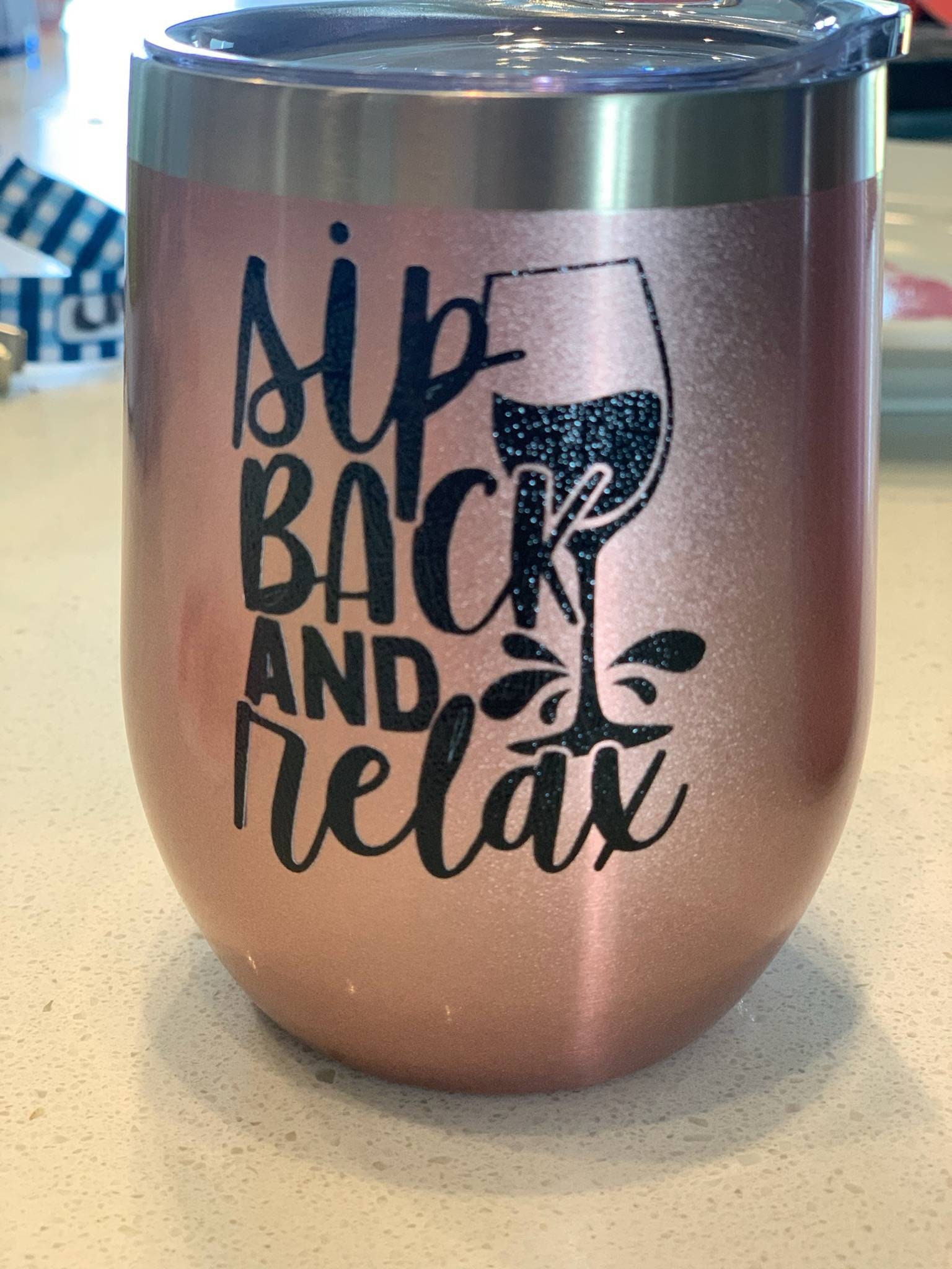 Wine glass tumbler Etsy