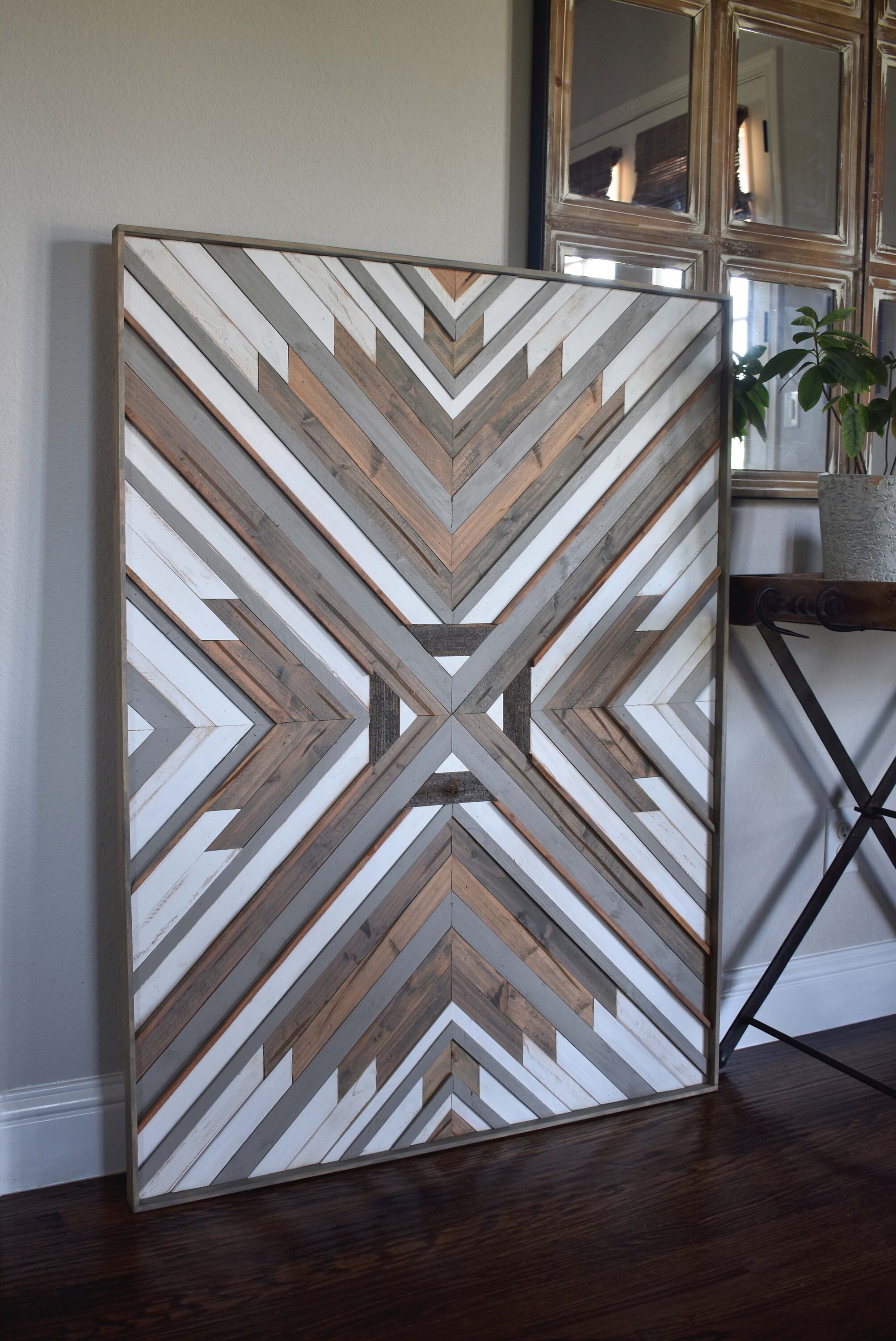 Geometric Wall Art Rustic Art Wood Wall Art Geometric Home Etsy