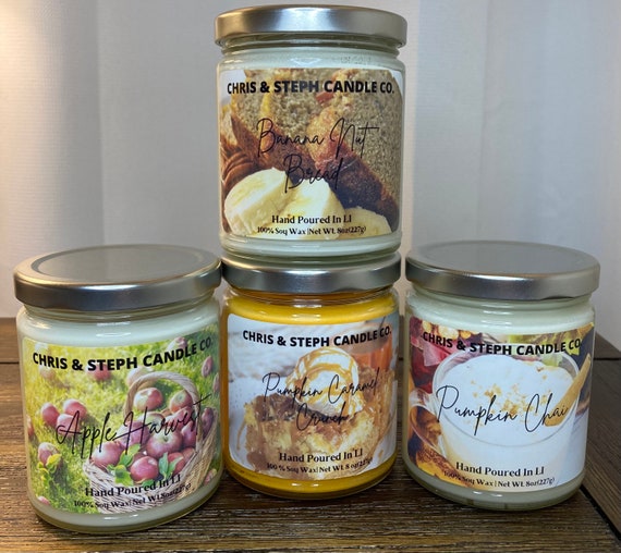 Strong Scented Soy Candles Fall Decor Hand Made Candles Etsy