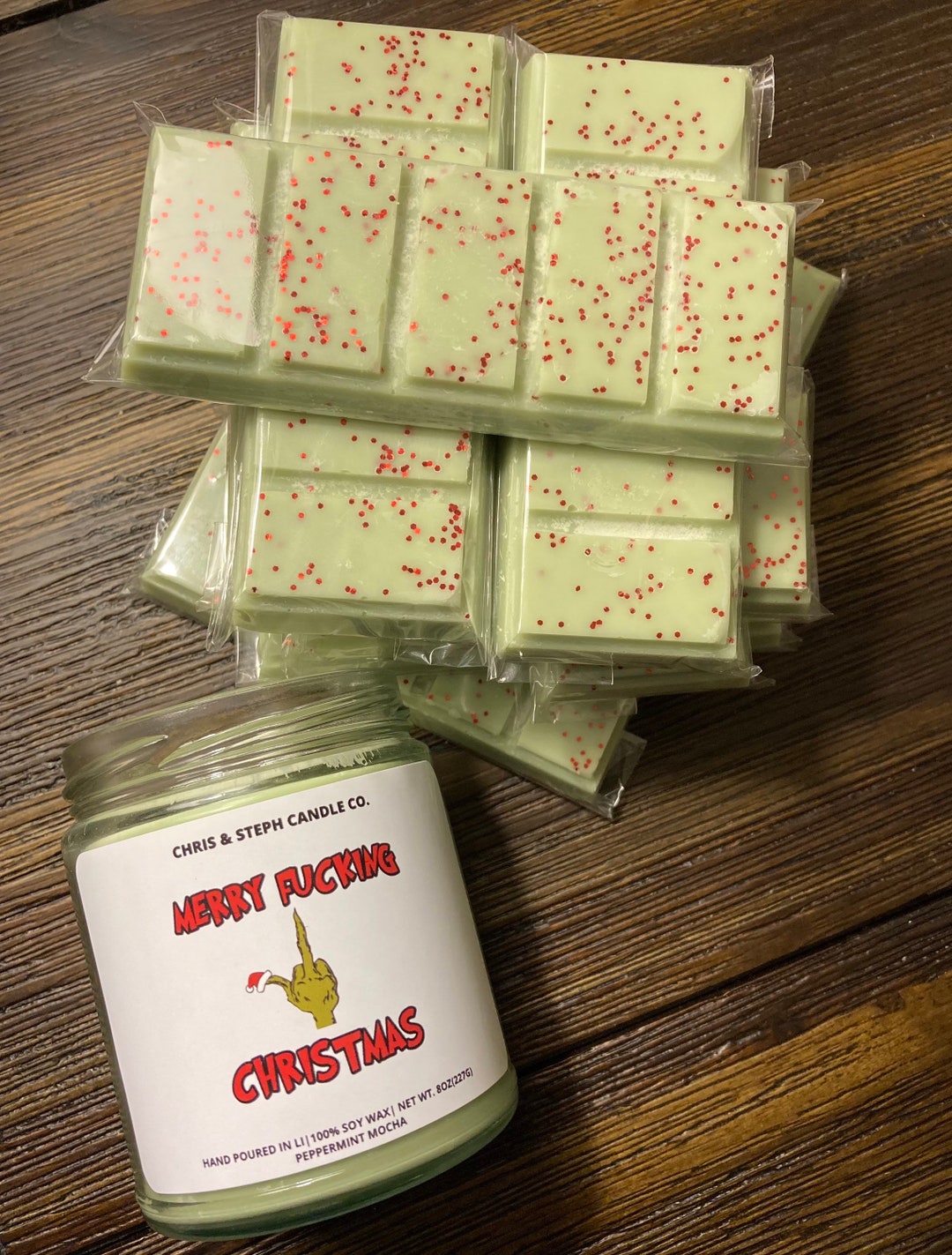 Grinchmas Wax Melt Peppermint Mocha Wax Melt Soy Wax Melt Etsy