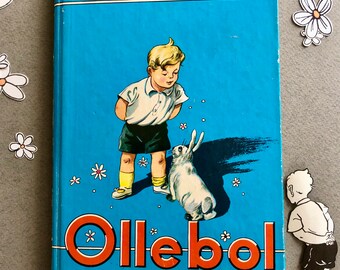 OLLEBOL. Handgemaakt "Blanco" Dagboek, Schetsboek Titel "Ollebol en Witoor". Afmeting +/- 20x13x1cm.