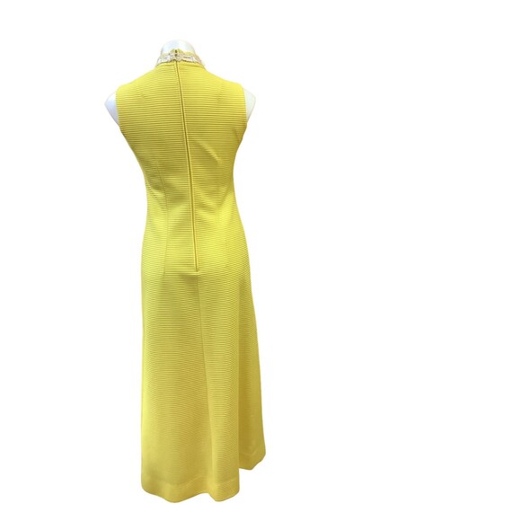 Vintage 1960’s-70’s Bright Yellow Leslie Fay Ribb… - image 3