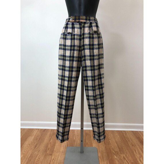 Vintage 1950s Mister Pants Plaid Wool Pants