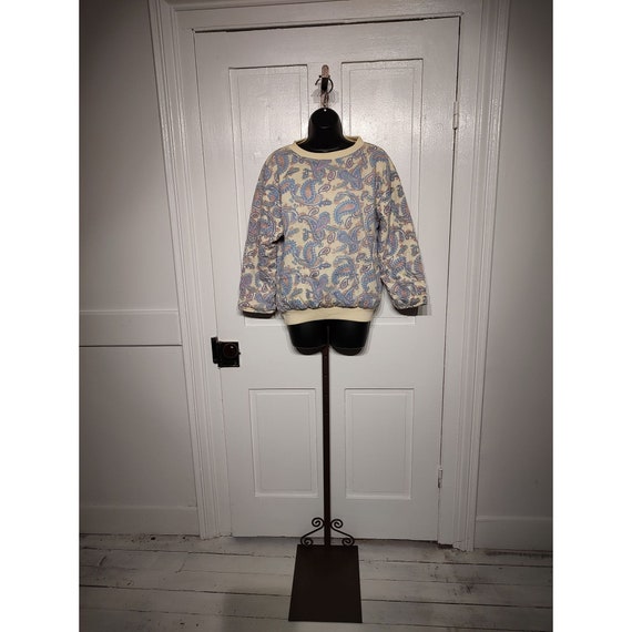 Pre-2000's  Quilted Paisley Reversible Sweater - image 1