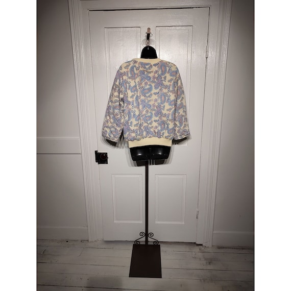 Pre-2000's  Quilted Paisley Reversible Sweater - image 2