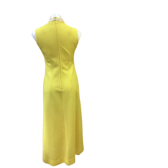 Vintage 1960’s-70’s Bright Yellow Leslie Fay Ribb… - image 2