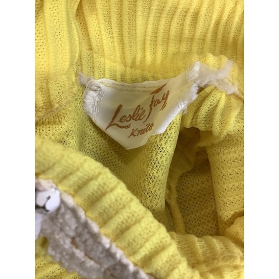 Vintage 1960’s-70’s Bright Yellow Leslie Fay Ribb… - image 10