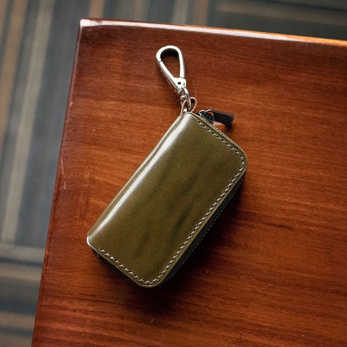 Custom shops Leather Car Key Fob Case | Luxury Smart Key Pouch | Horween Shinki Hikaku Shell Cordovan Buttero Chevre Sully | Personalized Gift