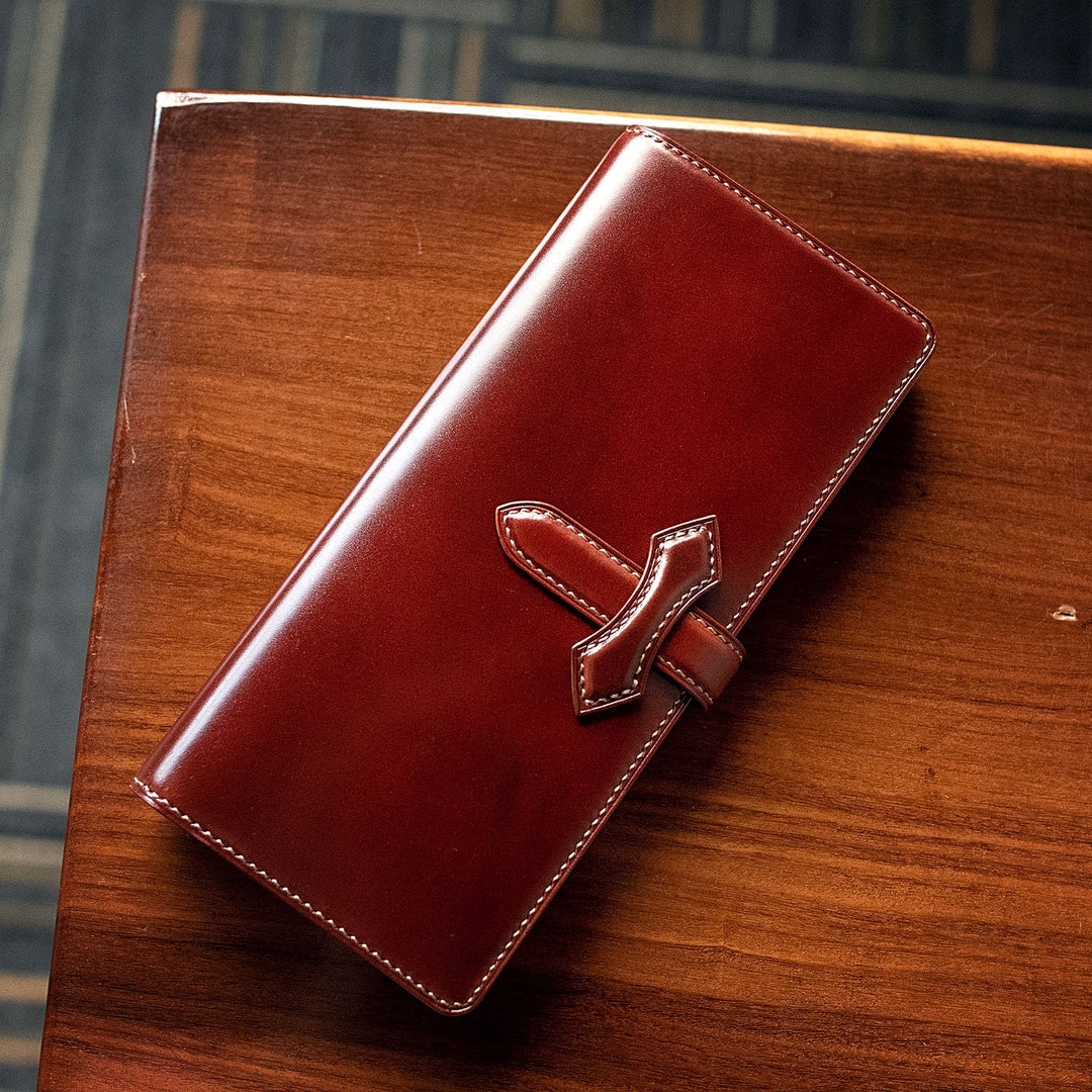 小物 HORWEEN Shell Cordovan LZip Wallet Horween] Shell Cordovan - Smart Wallet (L Zip)