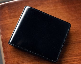 Handmade Shell Cordovan Horse Hip Leather Buttero Bi-fold
