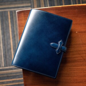 Capa de caderno com folhas soltas recarregáveis personalizadas, anel de couro, cordovan, couro de cavalo, diário de couro, presente personalizado, liberaz