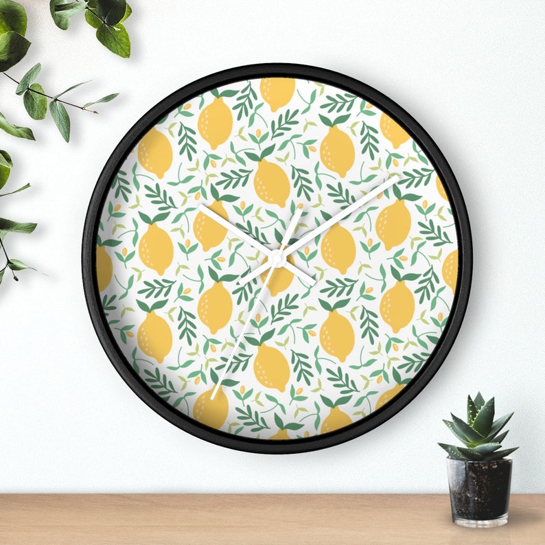 Modern Clock for Wall Modern Wall Decor Kitchen Wall Clock Office Wall Clock Lemons Wall Clock Modern Wall Clock Wall Clock Modern