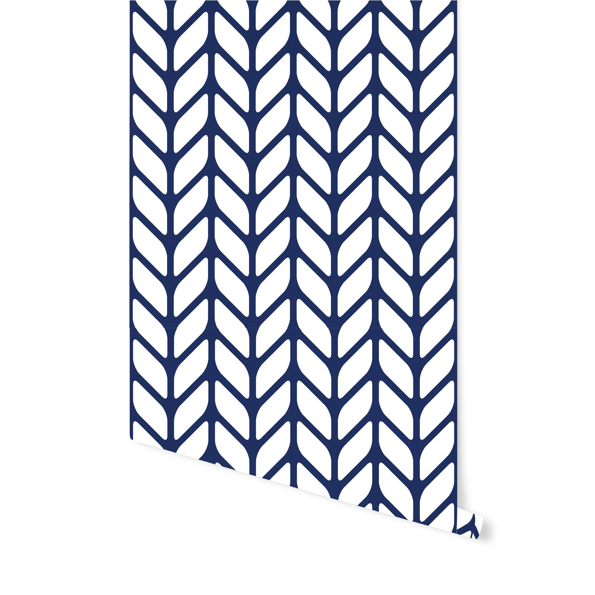 Blue Herringbone Wallpaper Peel and Stick Wallpaper Etsy