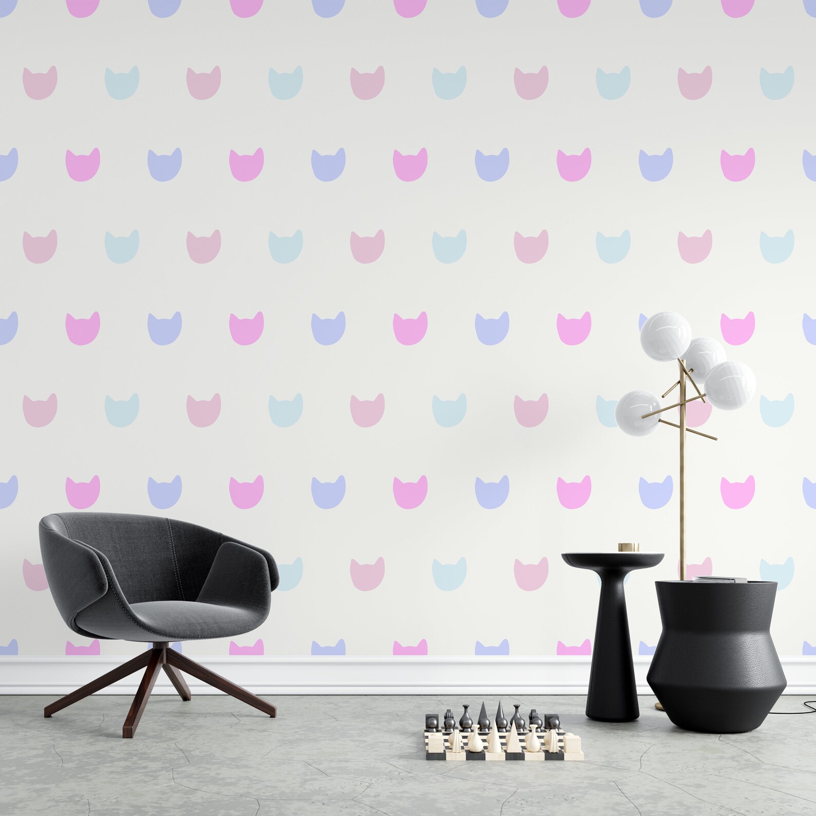 Kitty Cat Self Adhesive Wallpaper Repositionable Peel and Etsy