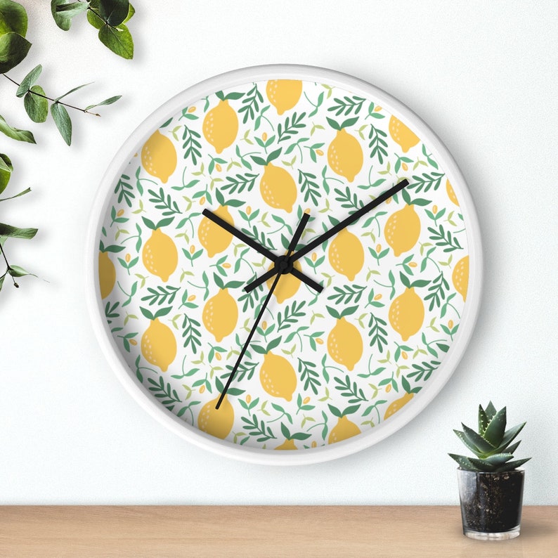 Modern Clock for Wall Modern Wall Decor Kitchen Wall Clock Office Wall Clock Lemons Wall Clock Modern Wall Clock Wall Clock Modern