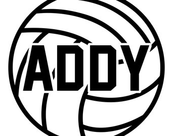 Personalized name in Volleyball ***DIGITAL FILE*** - Custom Made to Order, perfect for car decals, mirror stickers, t-shirt design & more