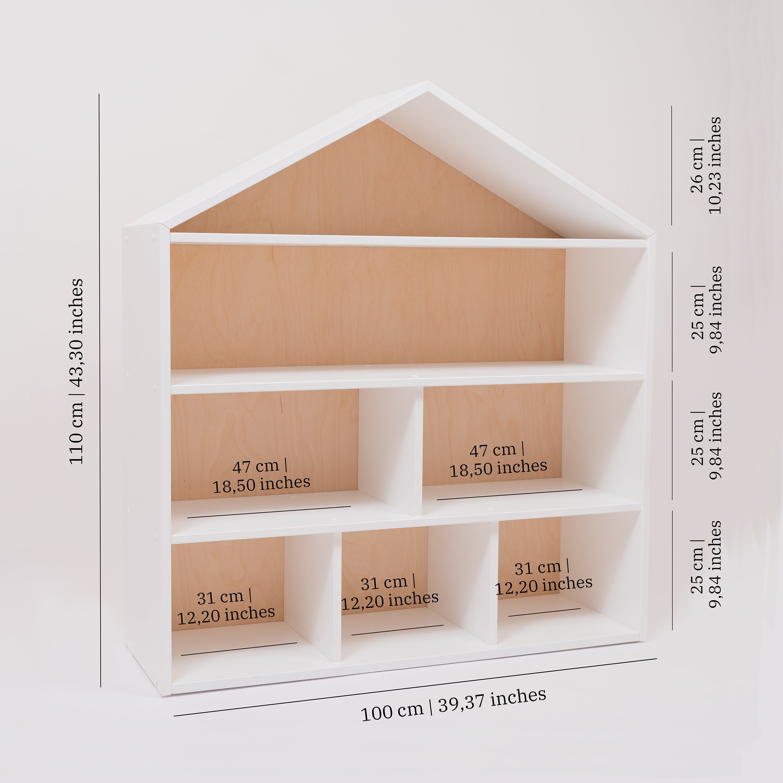 Mensola Montessori in legno per cameretta per bambini mensola a muro in  legno-rovere 100%