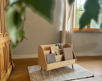 Estantería Montessori para niños, de madera, para exhibir libros, ideal para guarderías y salas de juegos, minimalista.