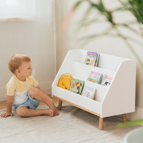 Book and Toys Scandic Montessori Storage Box Shelf for Kids Etsy