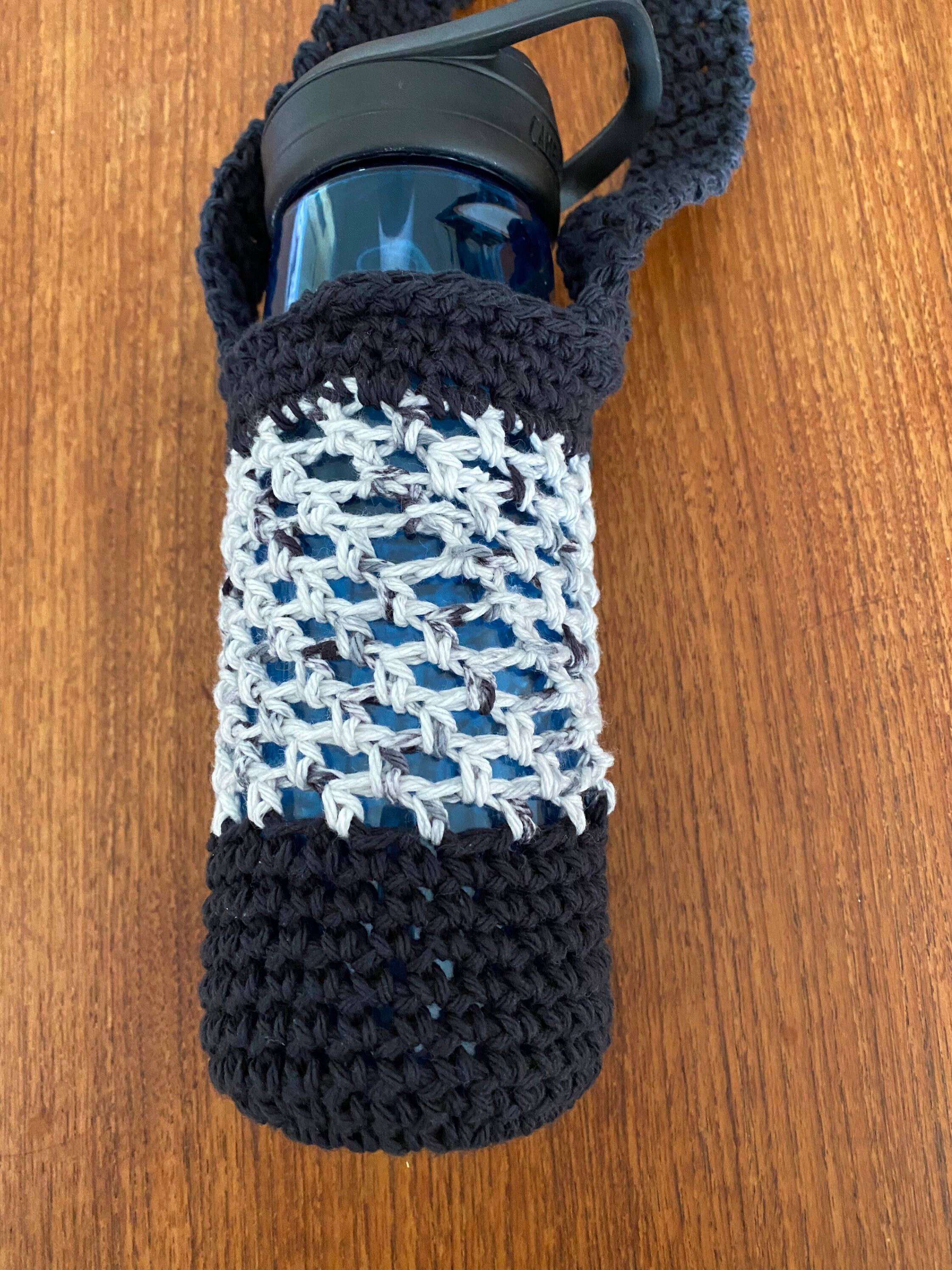 Handmade Crochet Large Water Bottle Cozy with cross over strap Etsy