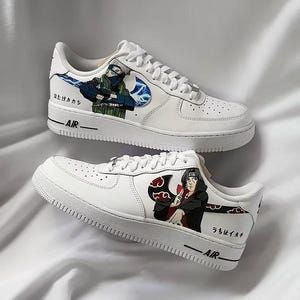 Custom Anime Naruto Sneaker, Customized Nike Air Force 1 , Kakashi Itachi Trainers, Akatsuki Shoes Gift for Men Women Girls Boys Kids