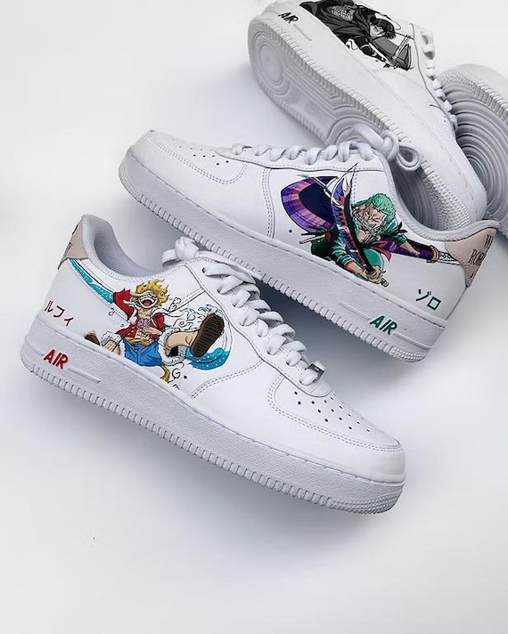 White Af1 Stitch Custom Shoes Master Roshi Air Force Custom